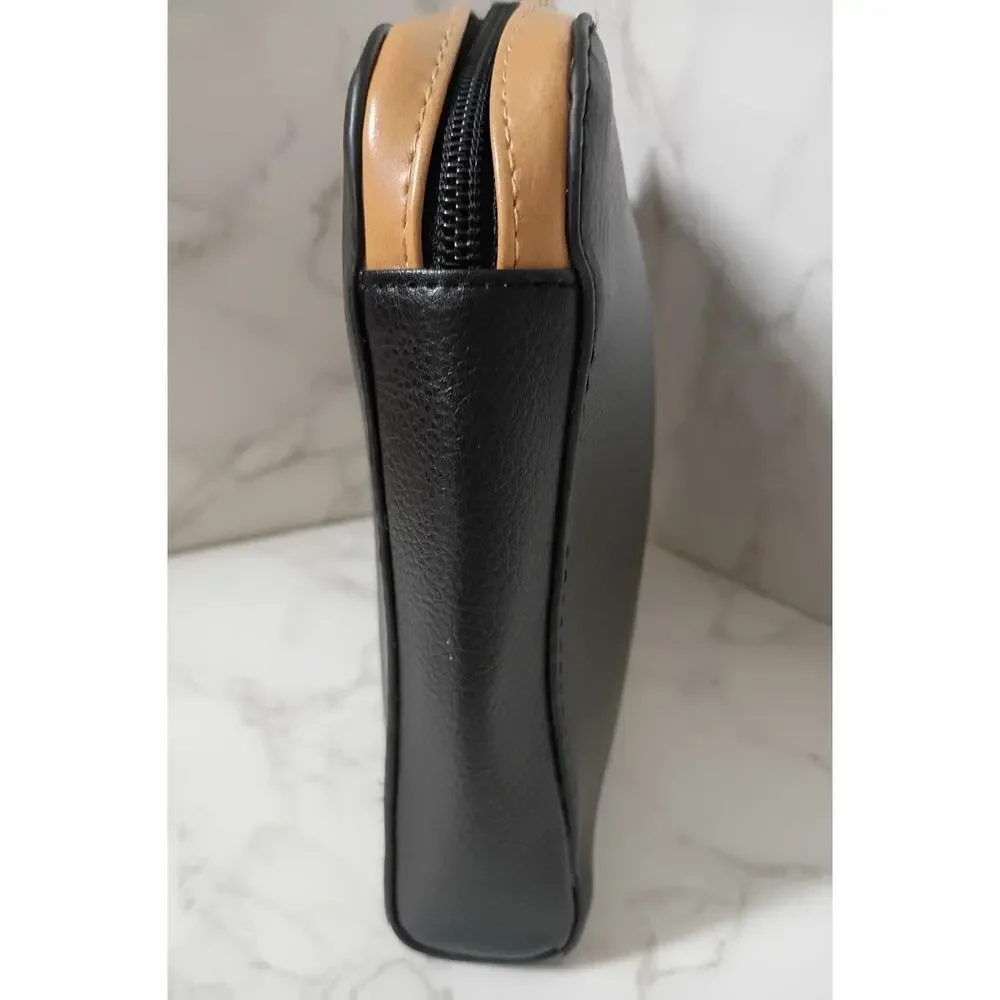 BVLGARI for Emirates Black Pebbled Leather Zipped Pochette - NWOT